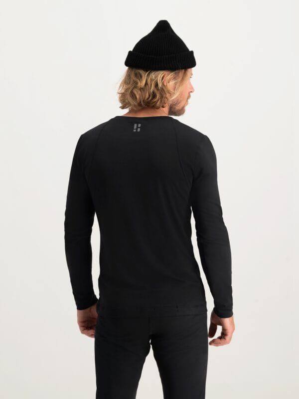 Men's Baselayer Shirt Lightweight Baselayer Shirt Men Black - Afbeelding 2