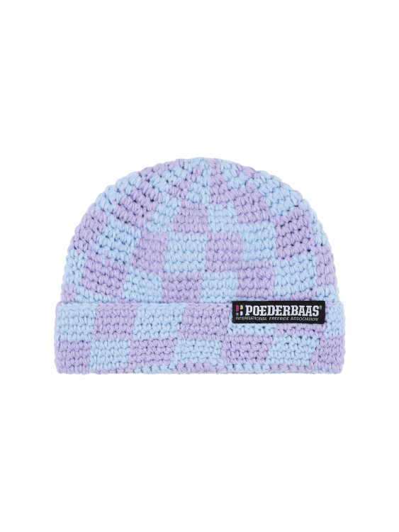 Women's Beanie Checkerboard Beanie Lila